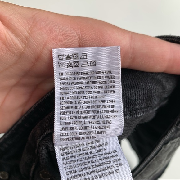 American Eagle Button Front Denim Mini Skirt Sz 4 - Picture 5 of 6